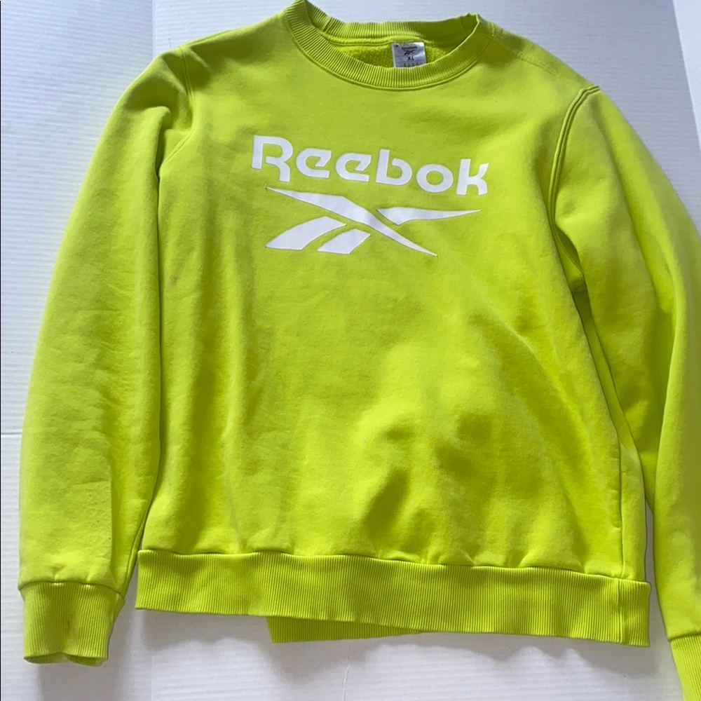 Reebok Green Crewneck Sweatshirt with Logo